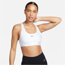 NIKE Swoosh Light Support Non-Padded Sport-BH Damen 100 - white/black S