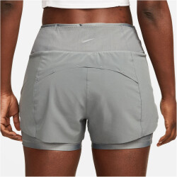 NIKE Dri-FIT Swift Mid-Rise 3" 2in1 Laufshorts Damen 084 - smoke grey/reflective silv S