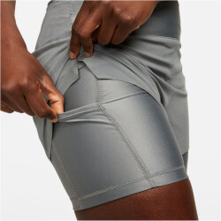 NIKE Dri-FIT Swift Mid-Rise 3" 2in1 Laufshorts Damen 084 - smoke grey/reflective silv S