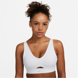 NIKE Indy Plunge Cutout Medium-Support Sport-BH Damen 100 - white/photon dust XXL