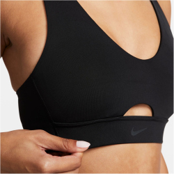 NIKE Indy Plunge Cutout Medium-Support Sport-BH Damen 010 - black/dk smoke grey XXL