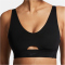 NIKE Indy Plunge Cutout Medium-Support Sport-BH Damen 010 - black/dk smoke grey XXL