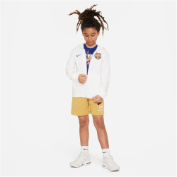 NIKE FC Barcelona French Terry Kapuzenjacke Jungen 100 - white/white/royal blue L (147-158 cm)