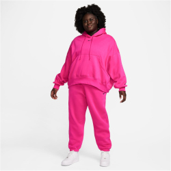 NIKE Sportswear Phoenix High-Waist Fleece Oversize Jogginghose Damen 615 - fireberry/black 1X