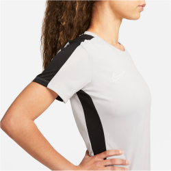 NIKE Dri-FIT Academy kurzarm Fu&szlig;ball Trainingsshirt Damen 012 - wolf grey/black/white XL