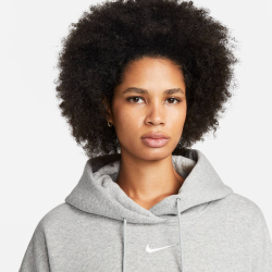 NIKE Sportswear Phoenix Over-Oversized Fleece Hoodie Damen 063 - dk grey heather/sail XS