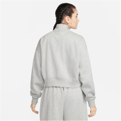 NIKE Sportswear Phoenix Fleece 1/2-Zip Oversize Sweatshirt Damen 063 - dk grey heather/sail XXS