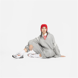 NIKE Sportswear Phoenix Fleece 1/2-Zip Oversize Sweatshirt Damen 063 - dk grey heather/sail XXS