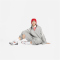 NIKE Sportswear Phoenix Fleece 1/2-Zip Oversize Sweatshirt Damen 063 - dk grey heather/sail XXS