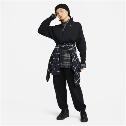 NIKE Sportswear Phoenix Fleece 1/2-Zip Oversize Sweatshirt Damen 010 - black/sail XXS