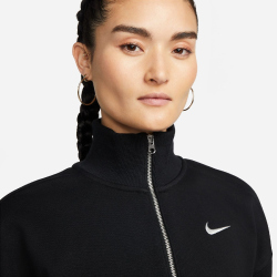 NIKE Sportswear Phoenix Fleece 1/2-Zip Oversize Sweatshirt Damen 010 - black/sail M