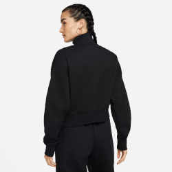 NIKE Sportswear Phoenix Fleece 1/2-Zip Oversize Sweatshirt Damen 010 - black/sail M