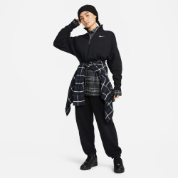 NIKE Sportswear Phoenix Fleece 1/2-Zip Oversize Sweatshirt Damen 010 - black/sail M