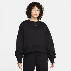 NIKE Sportswear Phoenix Over-Oversized Fleece Sweatshirt Damen 010 - black/sail XL