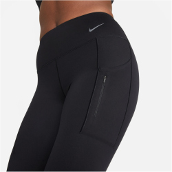 NIKE Dri-FIT Go Firm-Support Mid-Rise Leggings mit Taschen Damen 010 - black/black XS