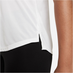NIKE Dri-FIT One Standard Fit kurzarm Sportshirt Damen 100 - white/black XXL
