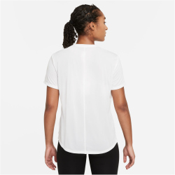 NIKE Dri-FIT One Standard Fit kurzarm Sportshirt Damen 100 - white/black XXL