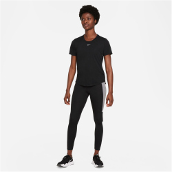 NIKE Dri-FIT One Standard Fit kurzarm Sportshirt Damen 010 - black/white XXL