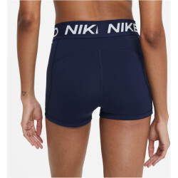 NIKE Pro 3 Inch Tights Shorts Damen 451 - obsidian/white XXS