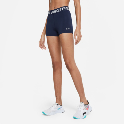 NIKE Pro 3 Inch Tights Shorts Damen 451 - obsidian/white XL