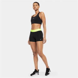 NIKE Pro 3 Inch Tights Shorts Damen 013 - black/volt/white XL