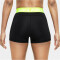 NIKE Pro 3 Inch Tights Shorts Damen 013 - black/volt/white XL