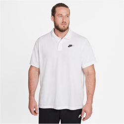 NIKE Sportswear Poloshirt Herren 100 - white/black 3XL