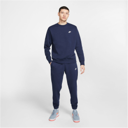 NIKE Sportswear Club Fleece Crew Sweatshirt Herren 410 - midnight navy/white XL/T