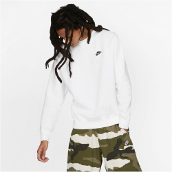 NIKE Sportswear Club Fleece Crew Sweatshirt Herren 100 - white/black XL/T
