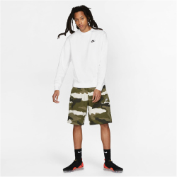 NIKE Sportswear Club Fleece Crew Sweatshirt Herren 100 - white/black XL/T