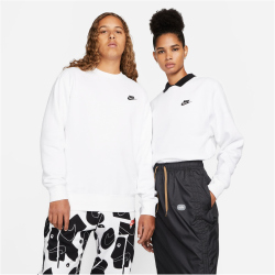 NIKE Sportswear Club Fleece Crew Sweatshirt Herren 100 - white/black XXL/T