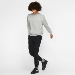 NIKE Sportswear Club Fleece Crew Sweatshirt Herren 063 - dk grey heather/white XXL/T
