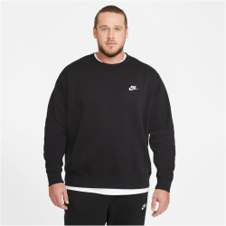 NIKE Sportswear Club Fleece Crew Sweatshirt Herren 010 - black/white XXL/T