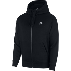 NIKE Sportswear Club Fleece Kapuzenjacke 010 - black/black/white 3XL