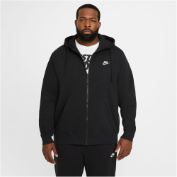 NIKE Sportswear Club Fleece Kapuzenjacke 010 - black/black/white 3XL