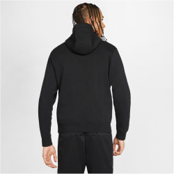 NIKE Sportswear Club Fleece Kapuzenjacke 010 - black/black/white 3XL
