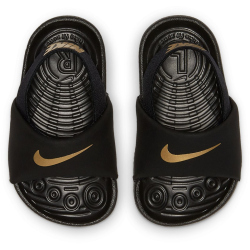 NIKE Kawa Badelatschen Baby 003 - black/metallic gold 22