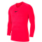 NIKE Park Dri-FIT First Layer langarm Funktionsshirt Kinder 635 - bright crimson/black XS (122-128 cm)