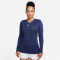 NIKE Park Dri-FIT First Layer Fu&szlig;ball Untertrikot Damen 410 - midnight navy/white S
