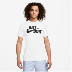 NIKE Sportswear JUST DO IT T-Shirt Herren 100 - white/black XS