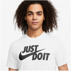 NIKE Sportswear JUST DO IT T-Shirt Herren 100 - white/black XS