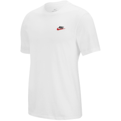 NIKE Sportswear Freizeit T-Shirt Herren 100 - white/black/university red M
