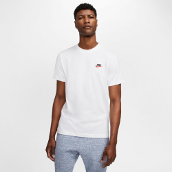 NIKE Sportswear Freizeit T-Shirt Herren 100 - white/black/university red M