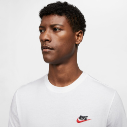 NIKE Sportswear Freizeit T-Shirt Herren 100 - white/black/university red M