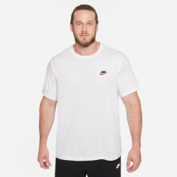 NIKE Sportswear Freizeit T-Shirt Herren 100 - white/black/university red M