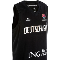 PEAK Deutschland Monochrom Basketballtrikot 2022 25050 - schwarz XXS