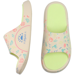 PEAK TaiChi Pantoletten 21718 - comic/creme/hellgr&uuml;n 42