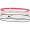3er Pack NIKE Haarbänder Mixed Width 614 - aster pink/lt iron ore/white