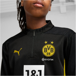 PUMA BVB Borussia Dortmund 1/4-Zip Trainings-Top mit...