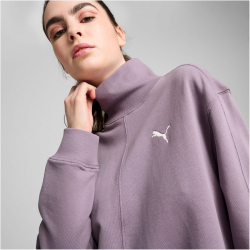 PUMA HER French Terry High Neck Sweatshirt Damen